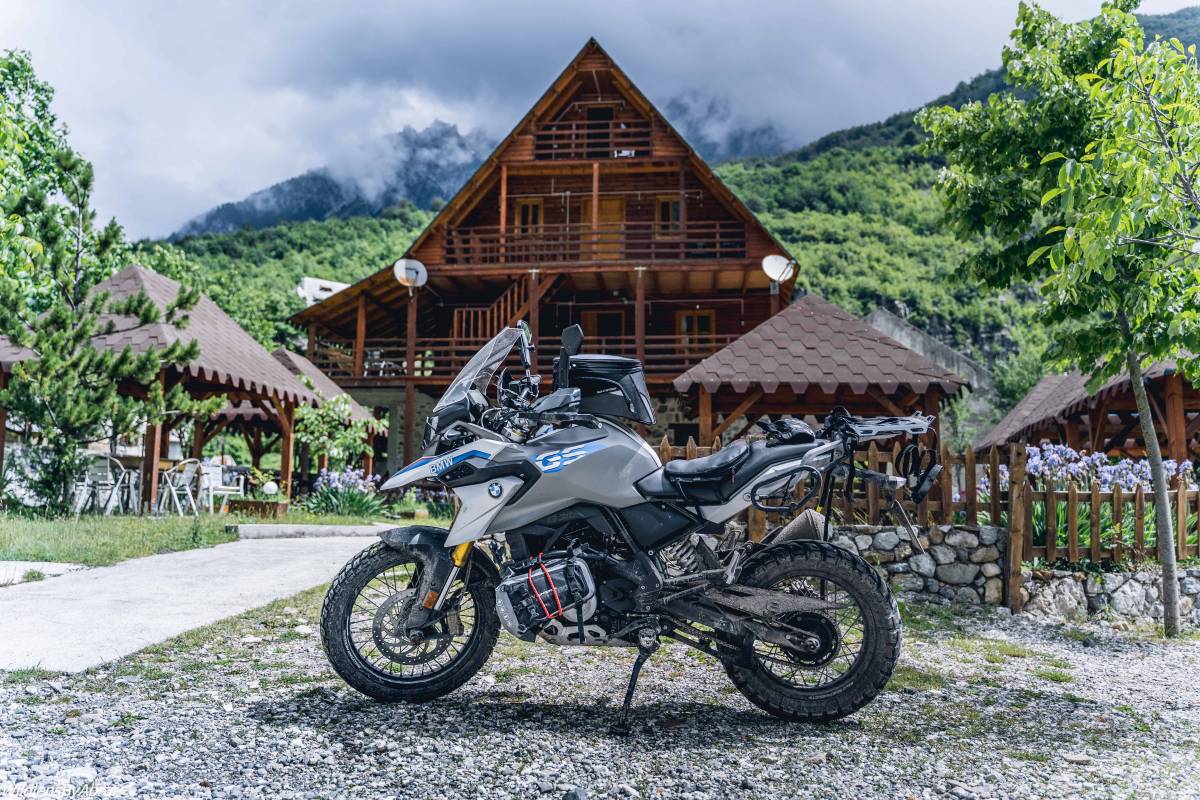 My Bike Parked in Front of the Guest House I Stayed in.