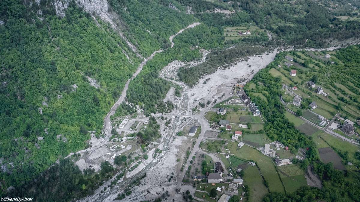 Aerial View of Guest Houses and Village