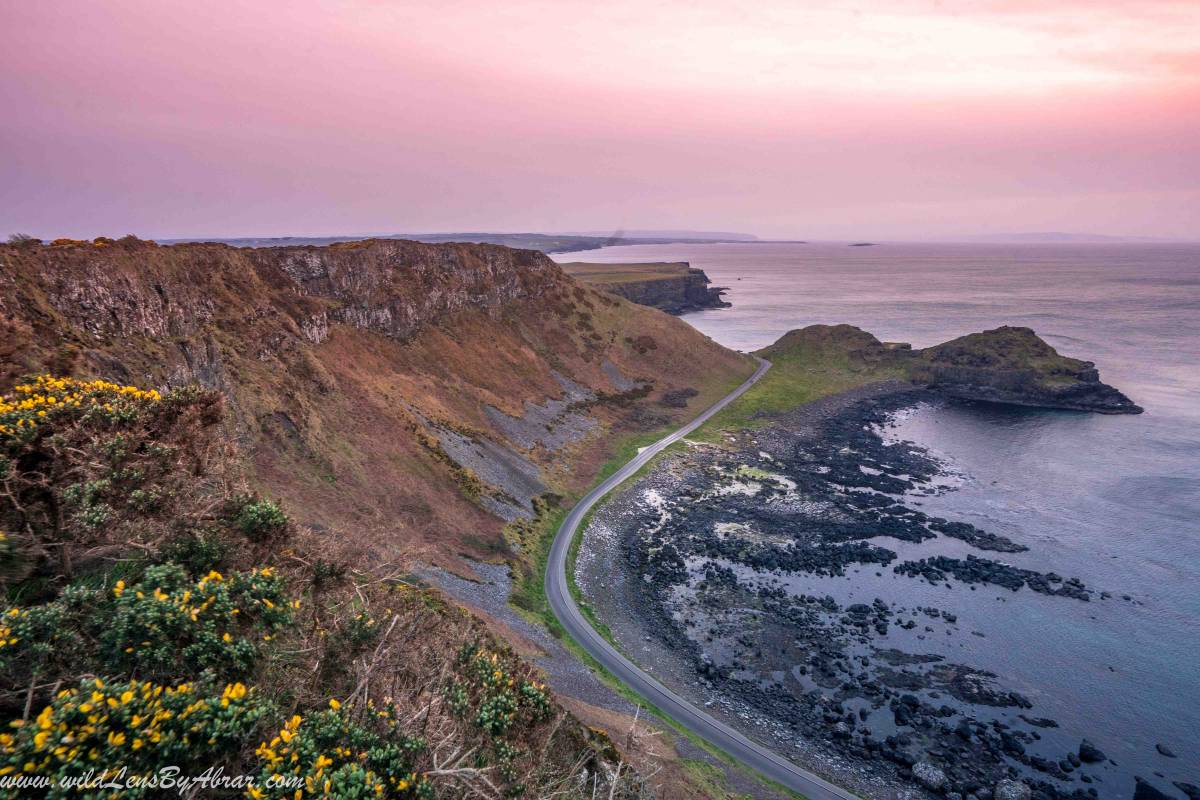 Hiking at Giant's Causeway coast