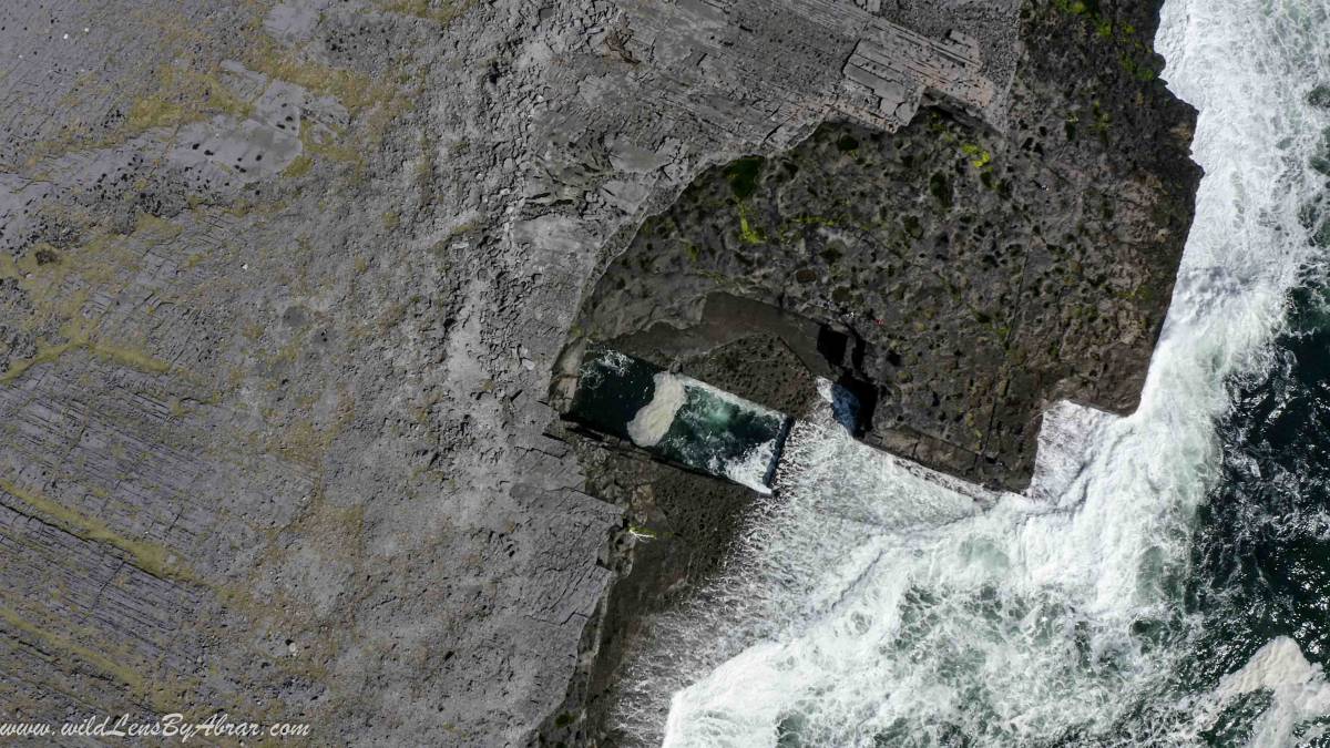 Natural pool in Inishmore Aran Islands used for Red Bull cliff diving