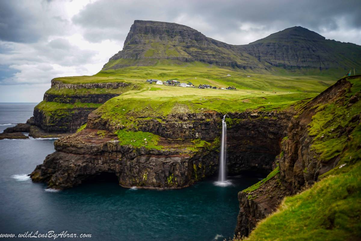 The Iconic Mulafossur Waterfall on Vagar Island