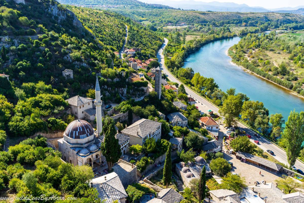 Pocitelj Tower Overlooking the Historic Ottoman Village and Neretva River