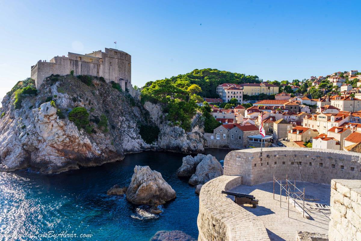 Dubrovnik - Lovrijenac seen from city walls