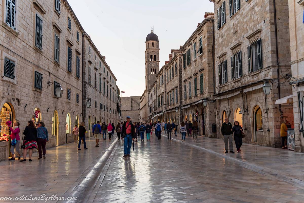 Dubrovnik - Stradun, the main pedestrian street in the old town