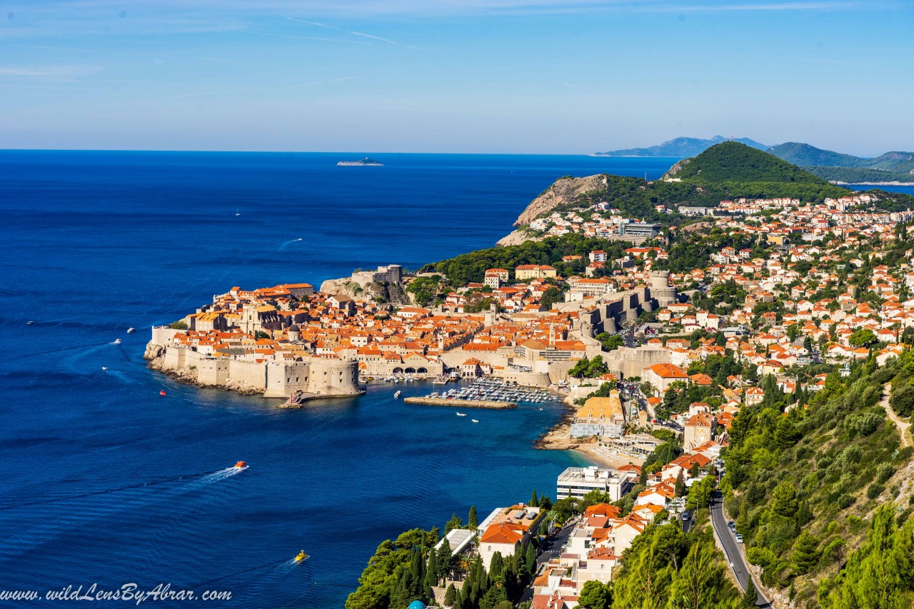 Dubrovnik Old Town, picture taken from Highway 8