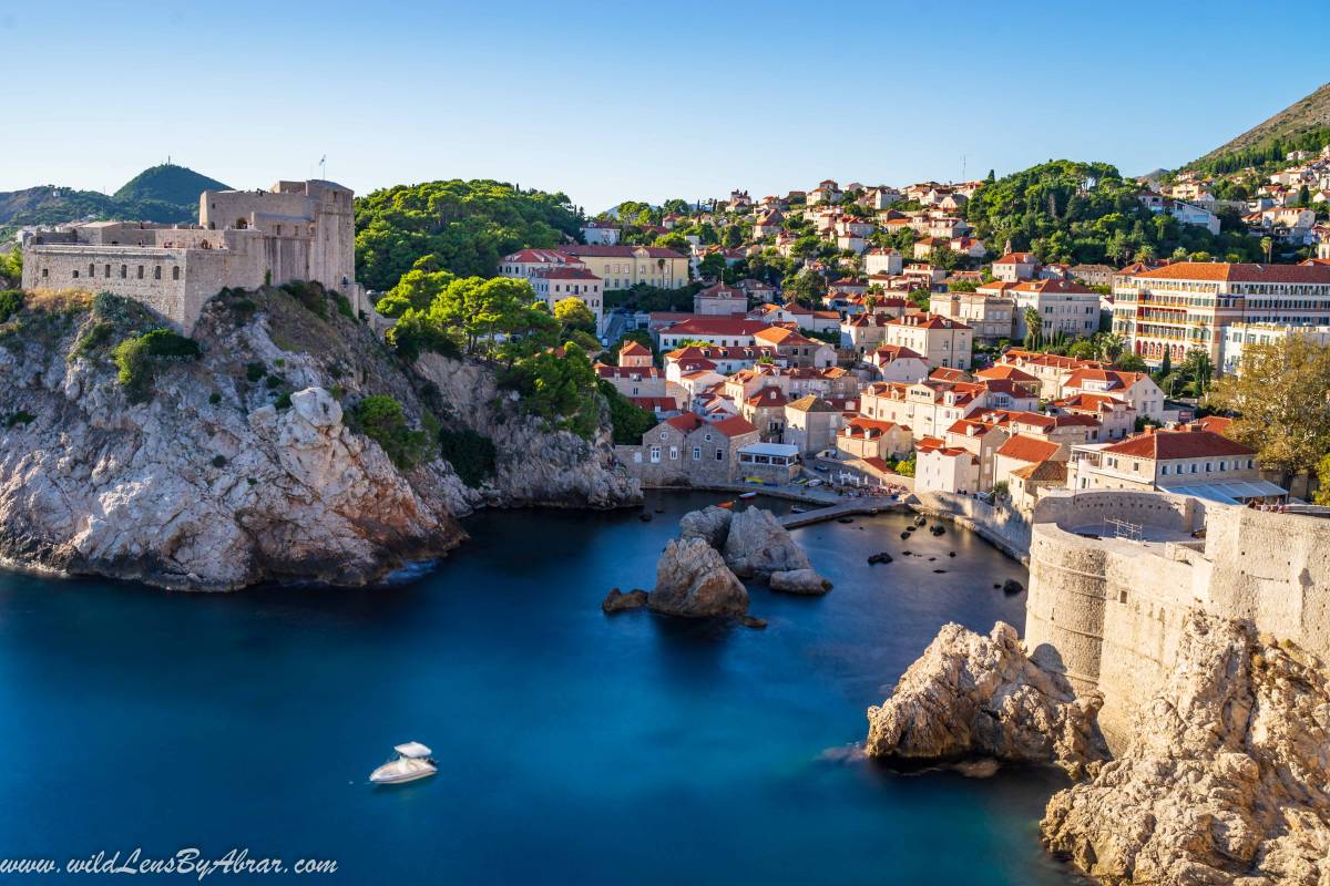 Lovrijenac Fortress & Dubrovnik West Harbour from the City Walls