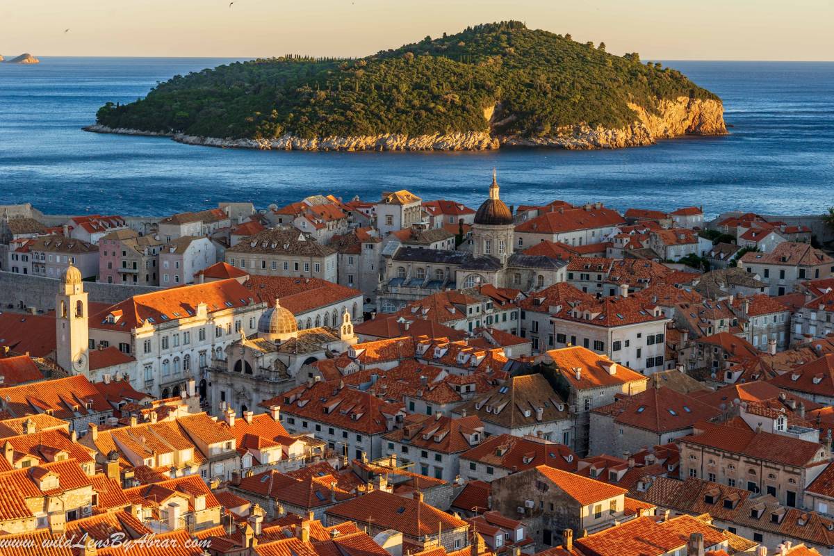 Dubrovnik Old Town and Lokrum Island from Minceta Tower