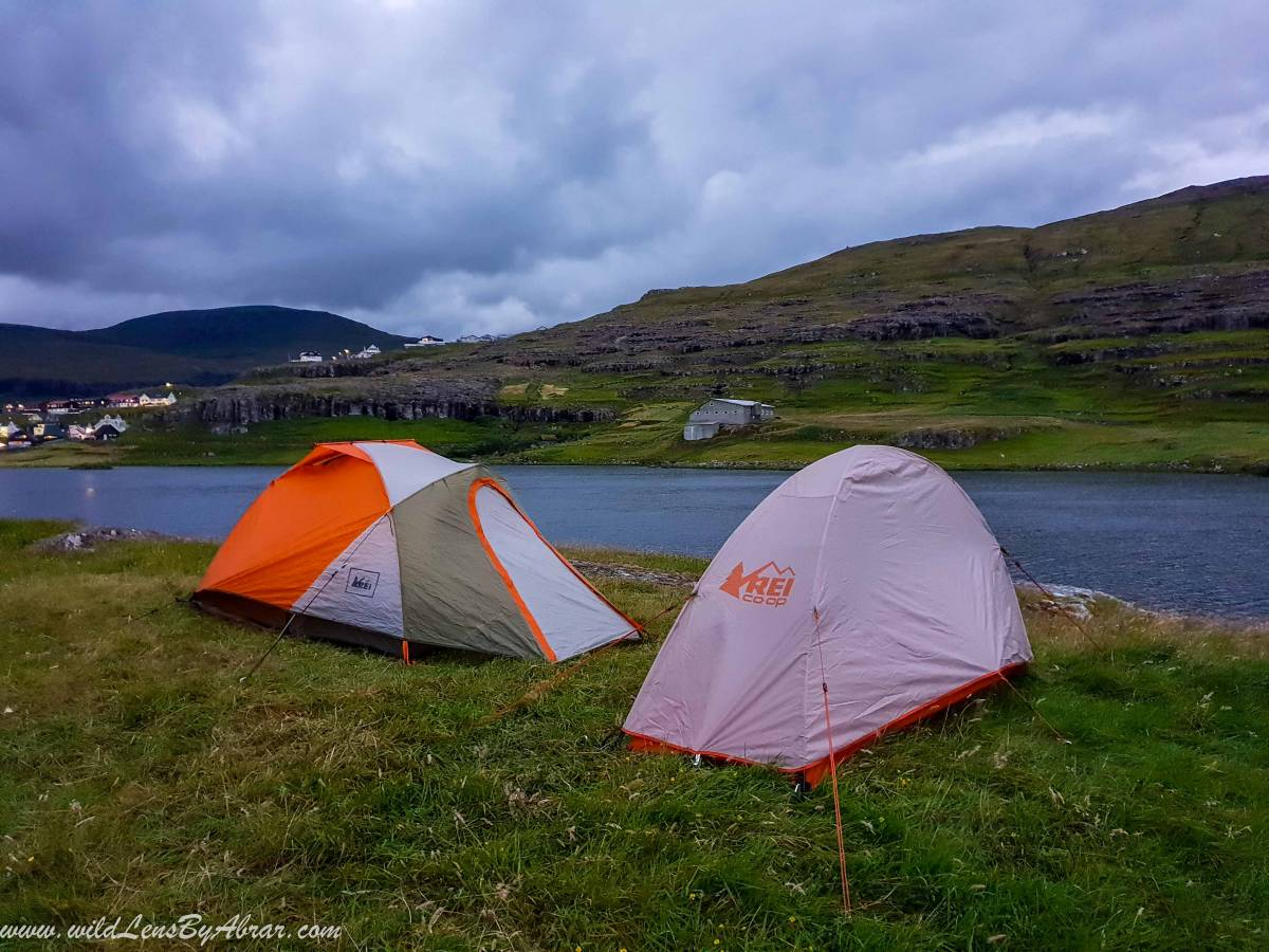 Perfect place for camping on Faroe Islands