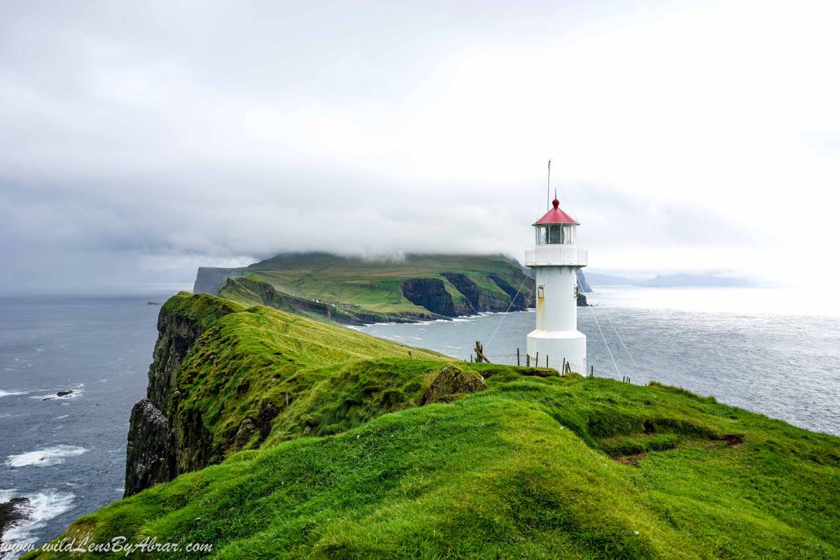 Mykines Lighthouse at the end of the trail