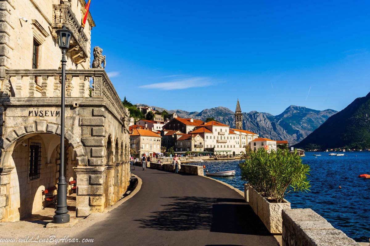 The main street of Perast