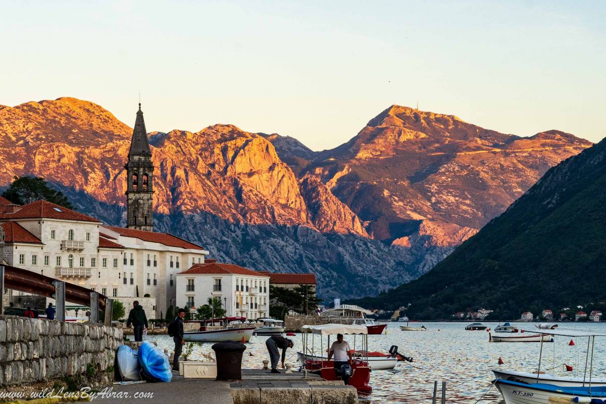 Perast Marina and local fishermen