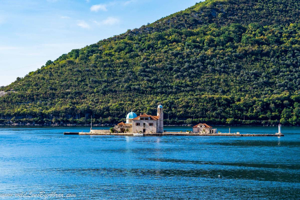 The tiny island of Our Lady of the Rocks