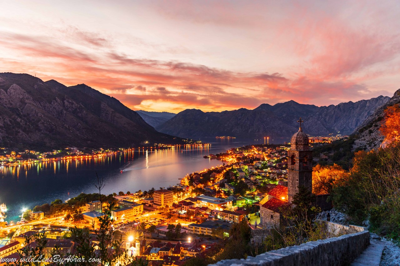 Postcard view of Kotor from the hiking path