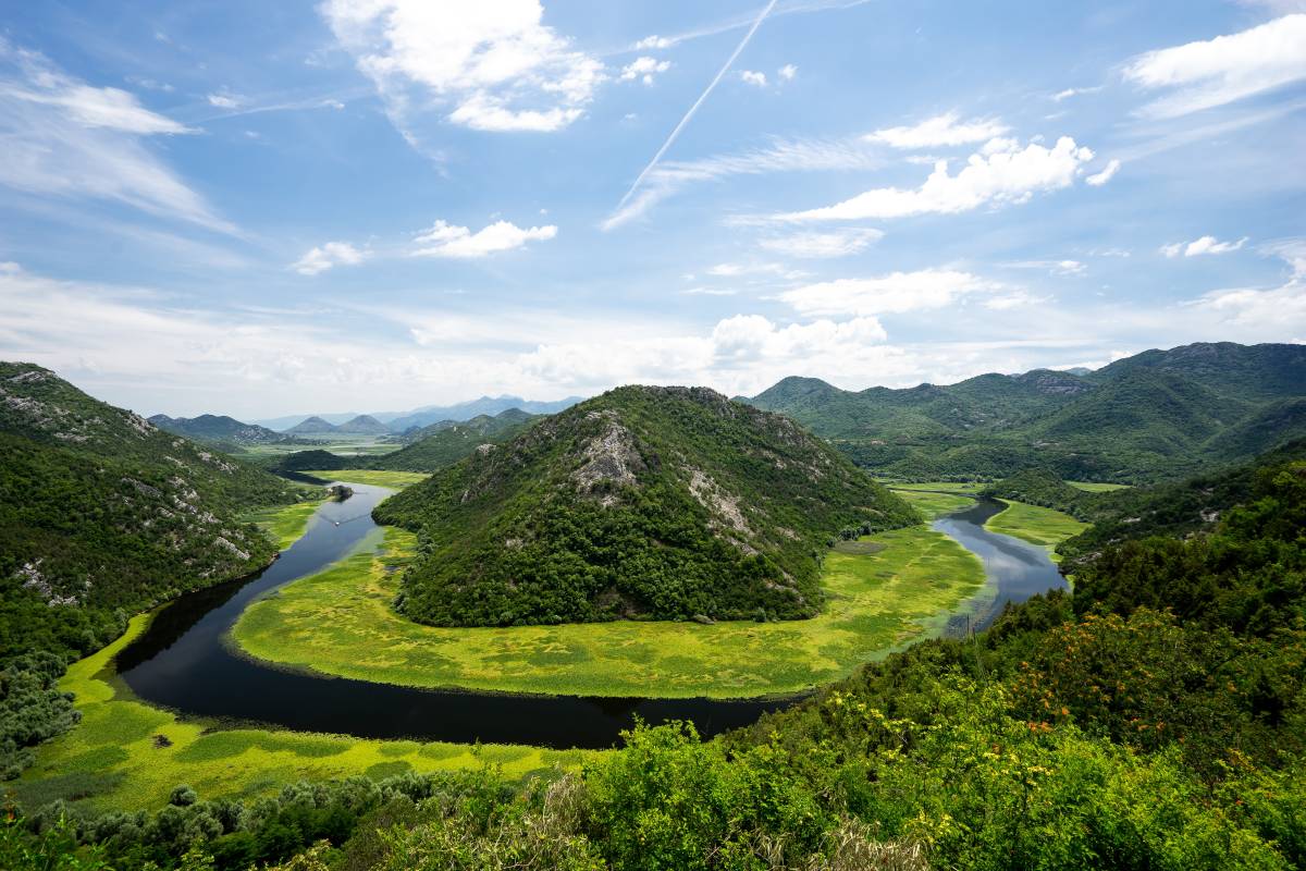 Postcard view of Lake Skadar from Pavlona Strana Viewpoint