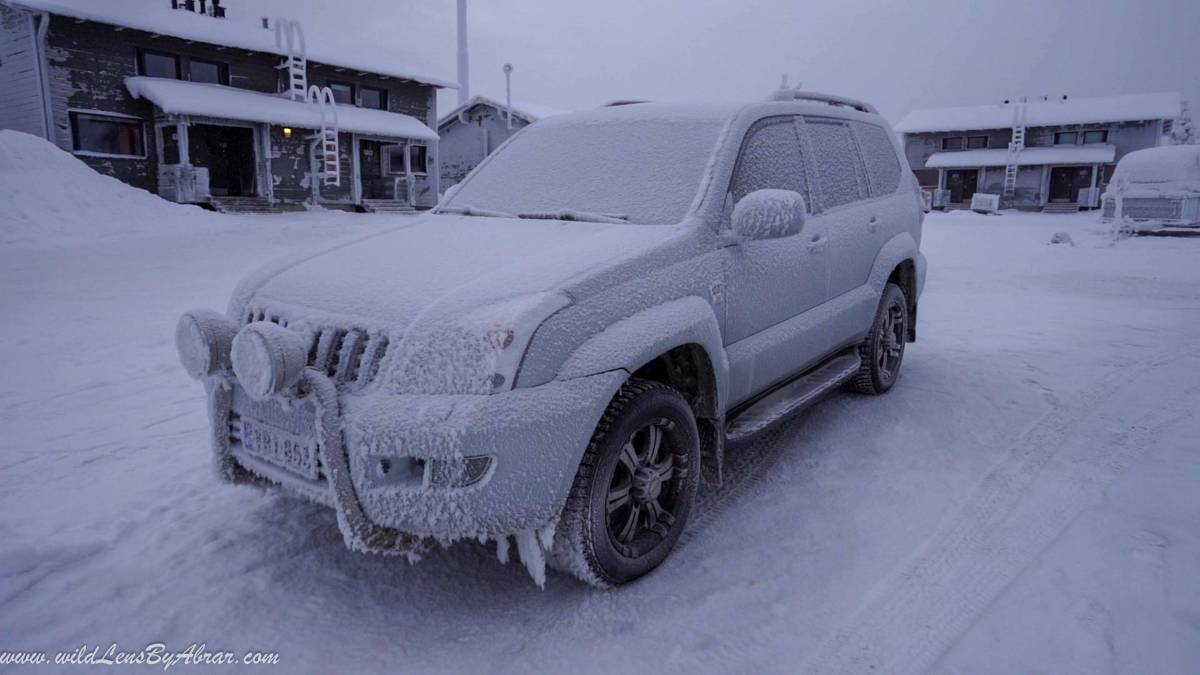 Frozen Car at the Iso-Syöte Parking Lot
