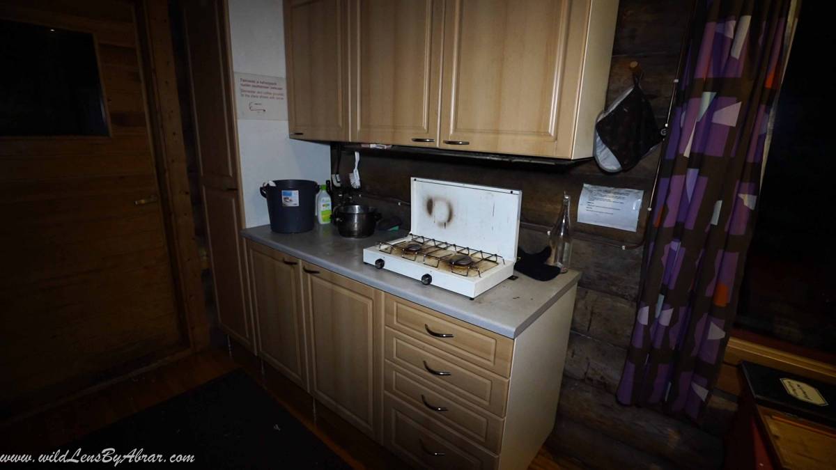 Kitchen inside the Ahmatupa Hut