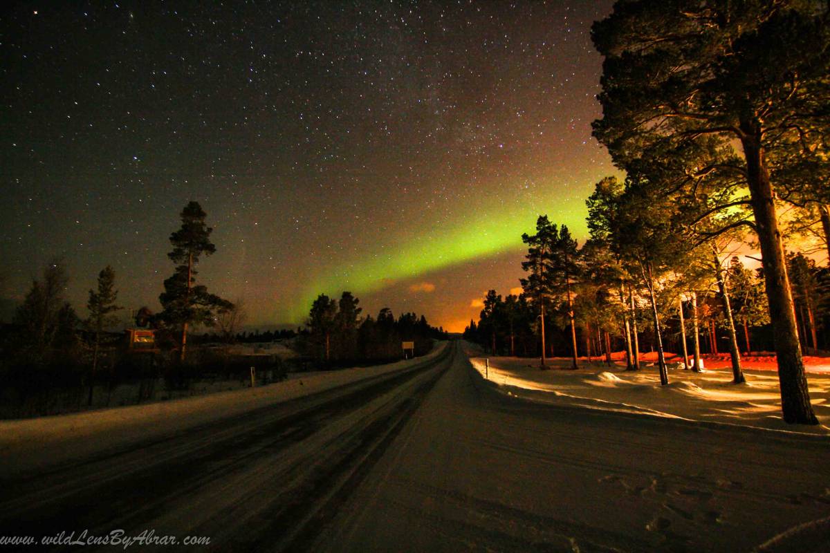 Faint Display of Northern Lights