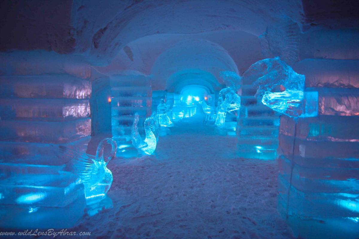 Inside the Sorrisniva Ice Hotel