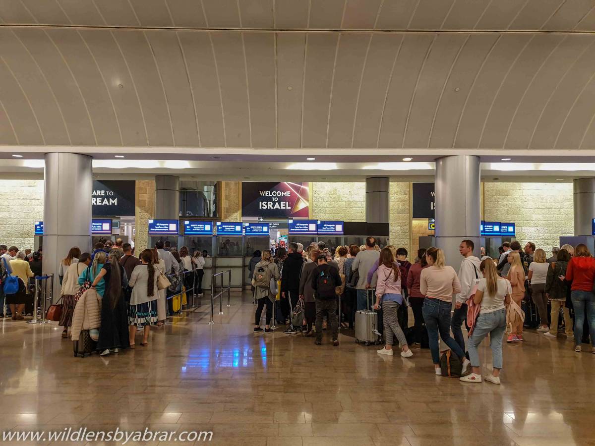 The Immigration Counter at Tel Aviv Ben Gurion Airport