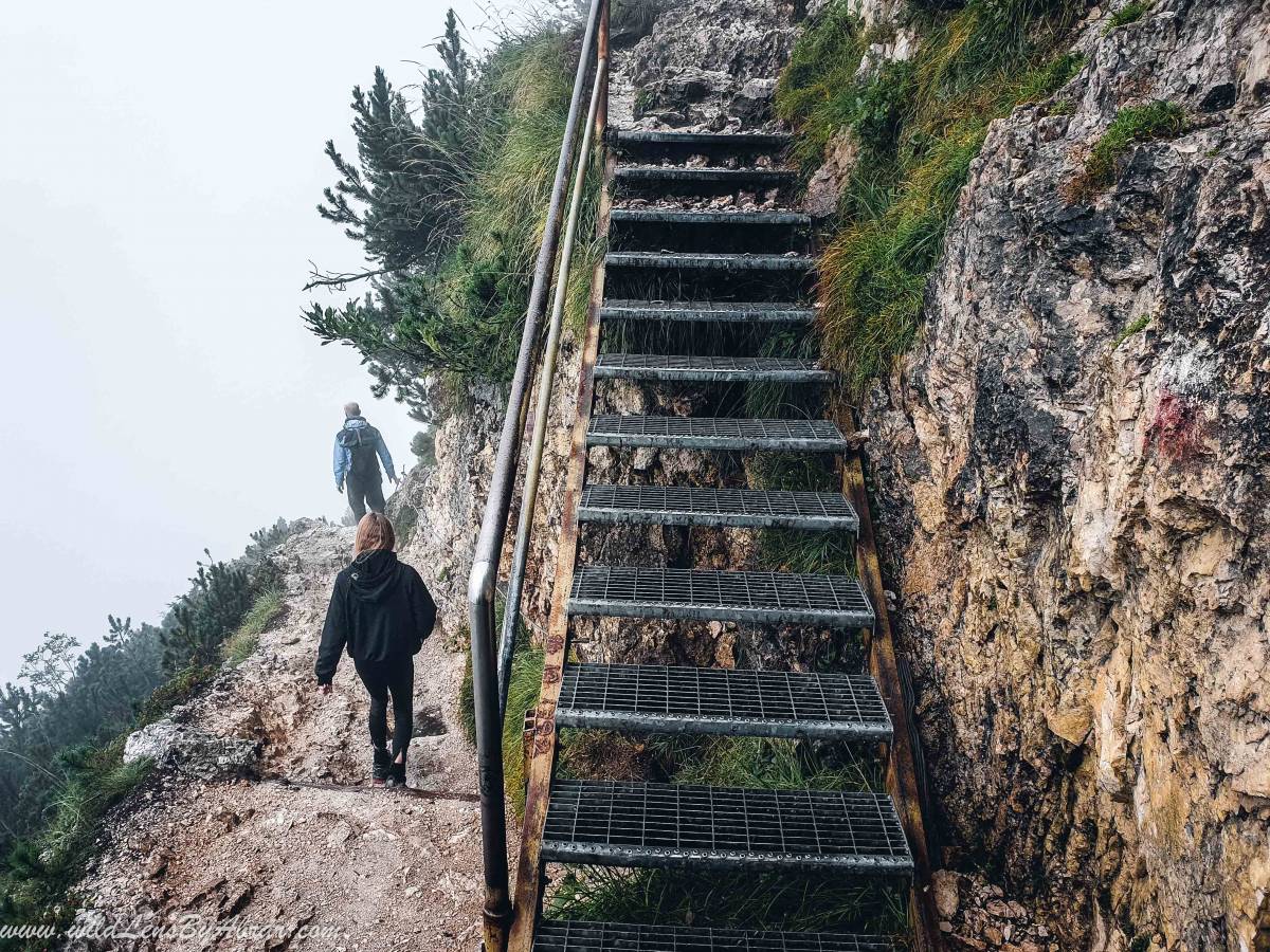 One of the few ladders provides an easy access