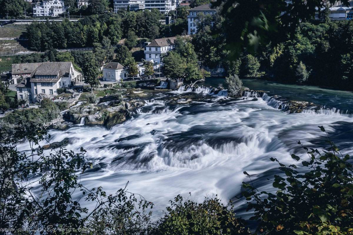 Rhine Falls (Rheinfall) from Southern banks viewing-points