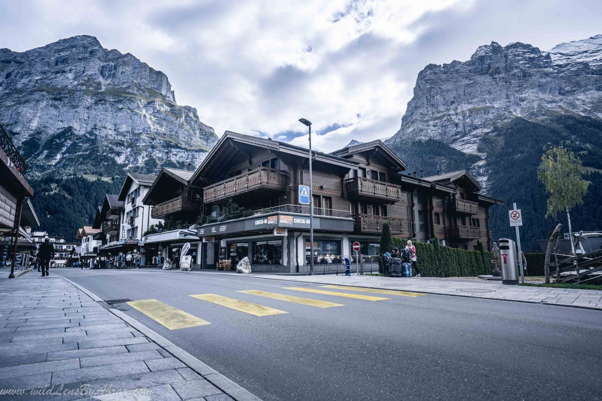 Grindelwald main walking street in the town centre