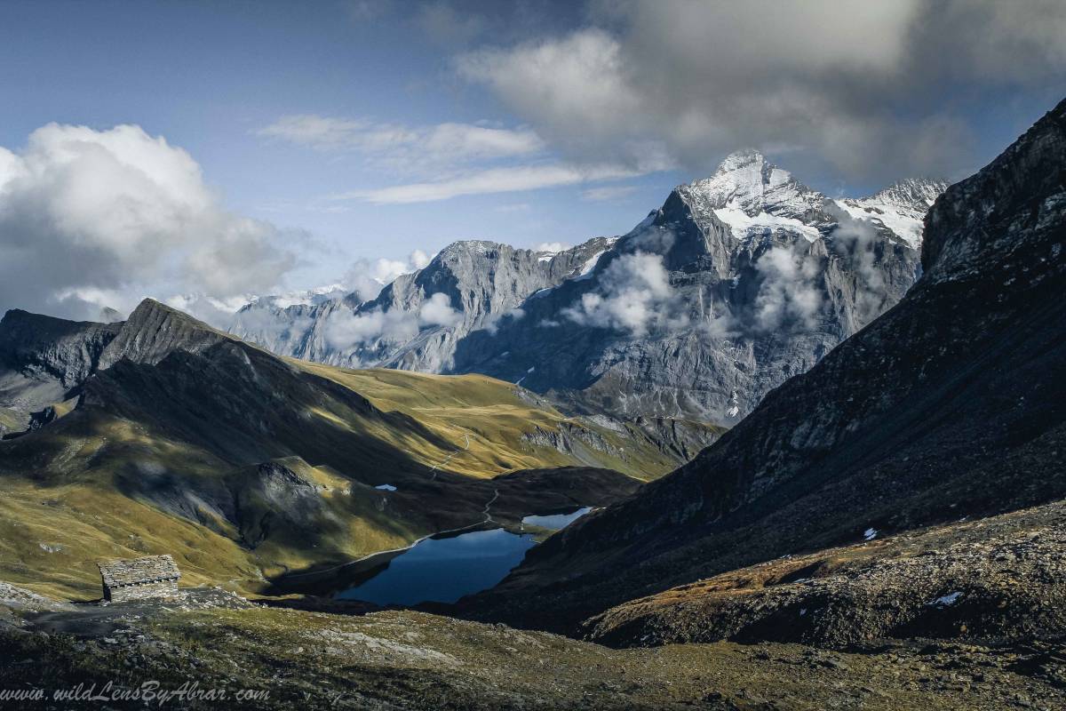 Looking back on Bachalpsee from Faulhorn trail