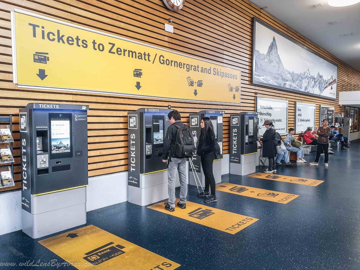 Train Tickets can be bought at one of the many ticket machines which also accepts credit cards